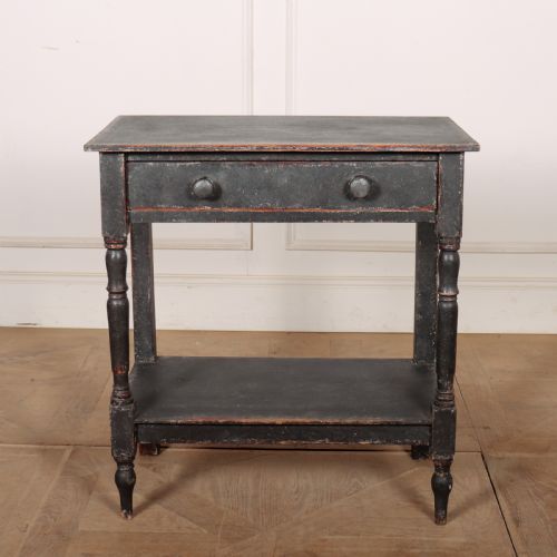 English Painted Potboard Lamp Table