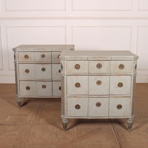 Pair of Swedish Painted Commodes