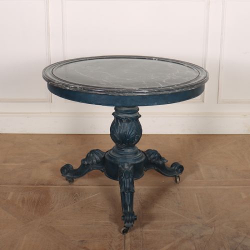 French Marble Top Painted Gueridon