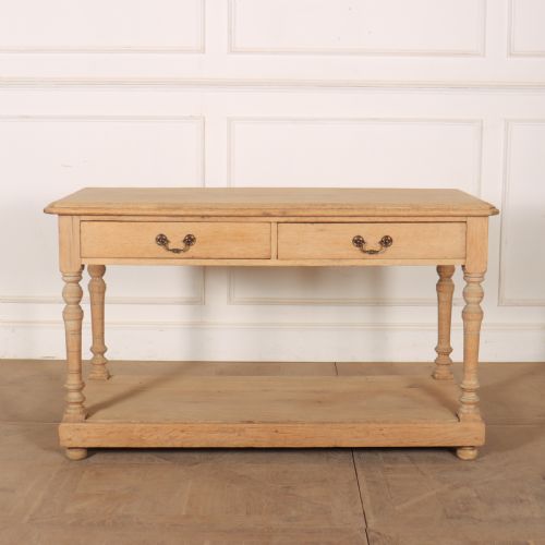 Small Bleached Oak Drapers Table