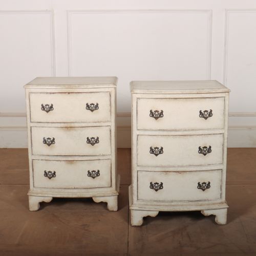 Pair of English Bedside Chest of Drawers