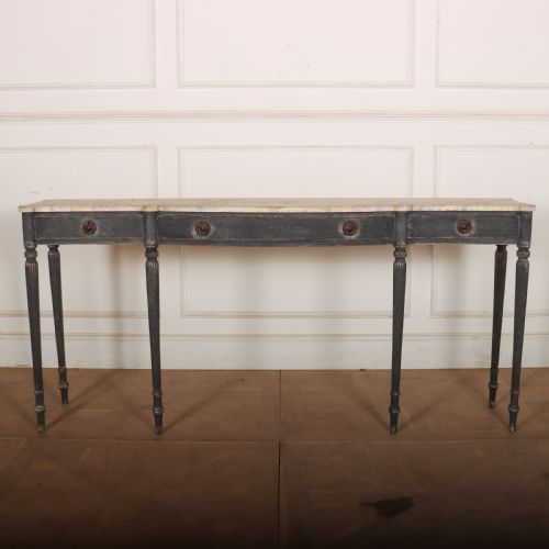 Narrow Regency Painted Console Table