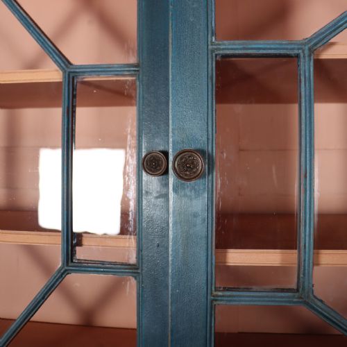 ENGLISH PAINTED BREAKFRONT BOOKCASE - ADDITIONAL PHOTO 1