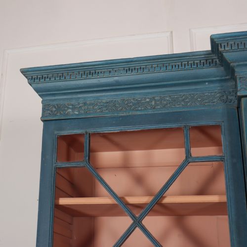 ENGLISH PAINTED BREAKFRONT BOOKCASE - ADDITIONAL PHOTO 2