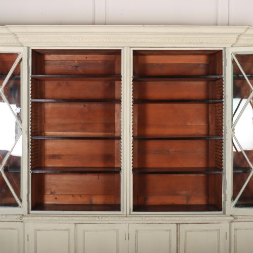 SCOTTISH PAINTED BREAKFRONT BOOKCASE - ADDITIONAL PHOTO 8
