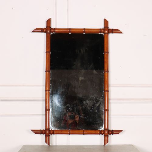 FRENCH FAUX BAMBOO MIRROR - ADDITIONAL PHOTO 4
