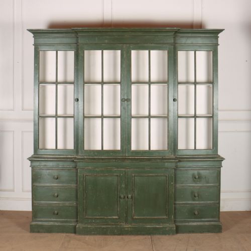 Painted Pine Breakfront Kitchen Cabinet