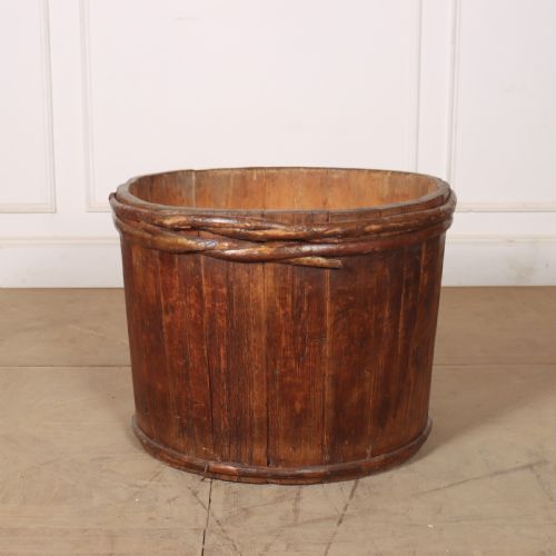 19th Century French Wooden Log Bin