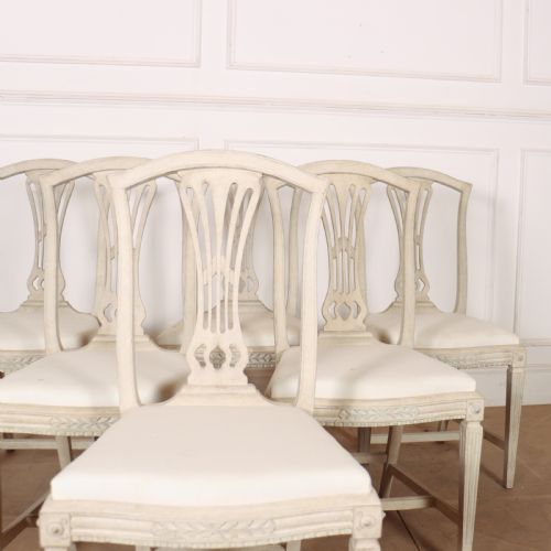 SET OF 6 GUSTAVIAN STYLE DINING CHAIRS - ADDITIONAL PHOTO 1