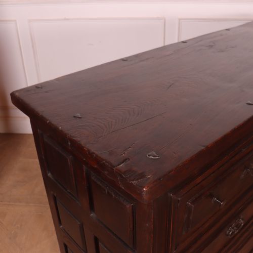 LARGE SPANISH OAK COMMODE - ADDITIONAL PHOTO 6