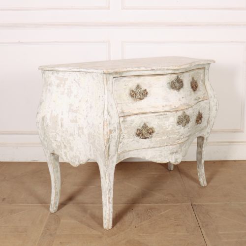 FRENCH PAINTED TWO DRAWER COMMODE - ADDITIONAL PHOTO 2
