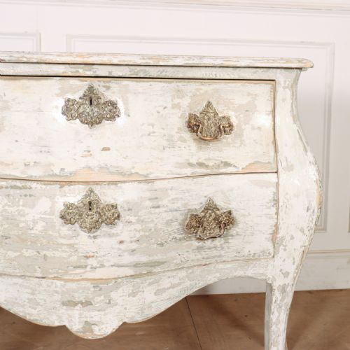 FRENCH PAINTED TWO DRAWER COMMODE - ADDITIONAL PHOTO 4