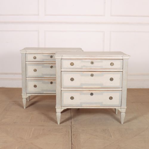 Pair of Painted Swedish Commodes
