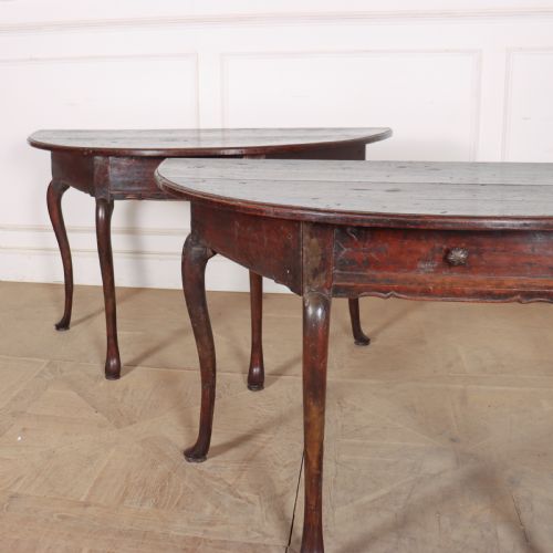 PAIR OF ITALIAN DEMILUNE CONSOLE TABLES - ADDITIONAL PHOTO 3