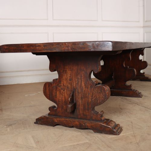 ITALIAN WALNUT TRESTLE TABLE - ADDITIONAL PHOTO 1