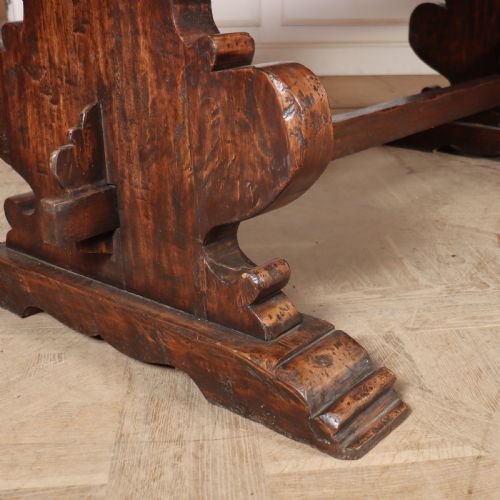 ITALIAN WALNUT TRESTLE TABLE - ADDITIONAL PHOTO 3