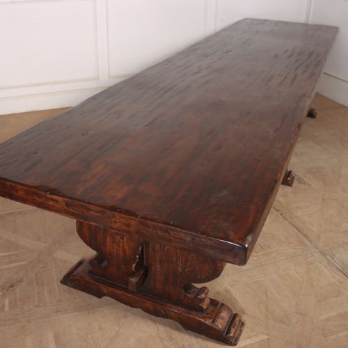 ITALIAN WALNUT TRESTLE TABLE - ADDITIONAL PHOTO 6