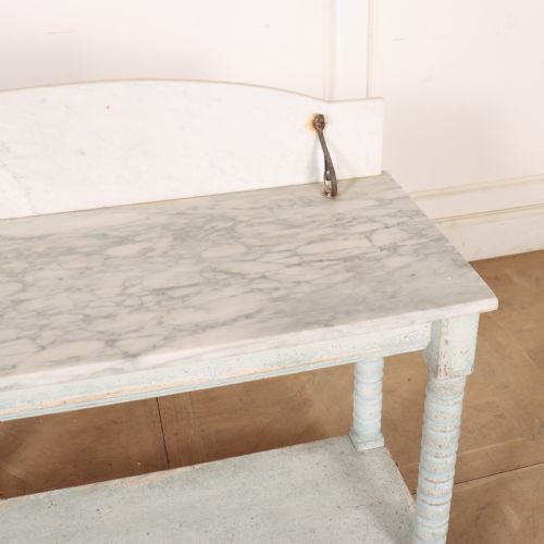 ENGLISH PAINTED MARBLE TOP WASHSTAND - ADDITIONAL PHOTO 7
