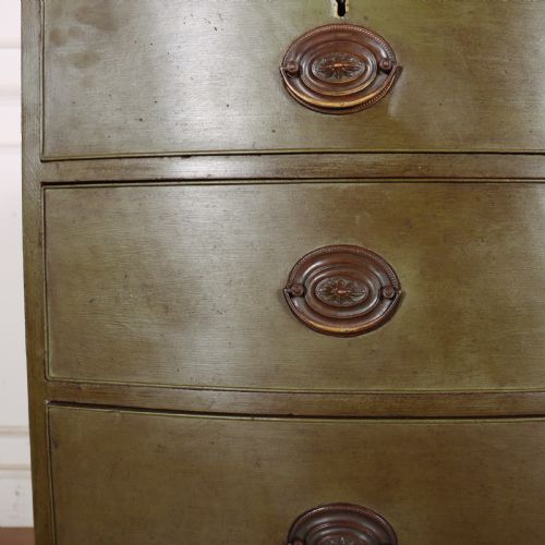 ENGLISH BOW FRONT CHEST OF DRAWERS - ADDITIONAL PHOTO 4