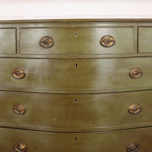 ENGLISH SERPENTINE FRONT COMMODE - ADDITIONAL PHOTO 5