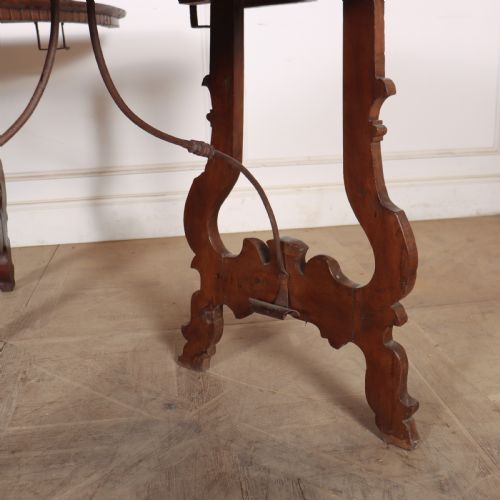 PAIR OF ITALIAN WALNUT CONSOLE TABLES - ADDITIONAL PHOTO 4
