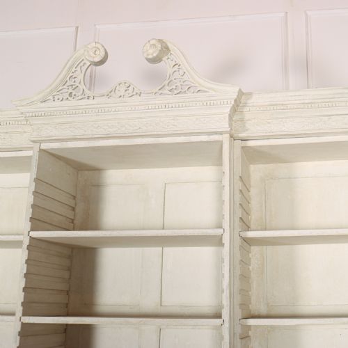 ENGLISH BREAKFRONT LIBRARY BOOKCASE - ADDITIONAL PHOTO 12