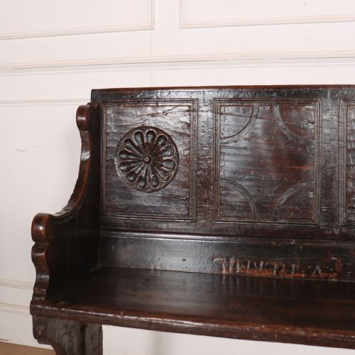 ITALIAN CARVED WALNUT BENCH - ADDITIONAL PHOTO 1
