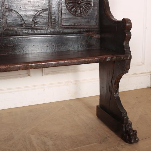 ITALIAN CARVED WALNUT BENCH - ADDITIONAL PHOTO 3