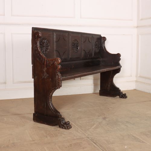 ITALIAN CARVED WALNUT BENCH - ADDITIONAL PHOTO 6