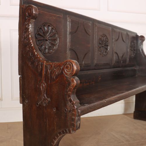 ITALIAN CARVED WALNUT BENCH - ADDITIONAL PHOTO 7