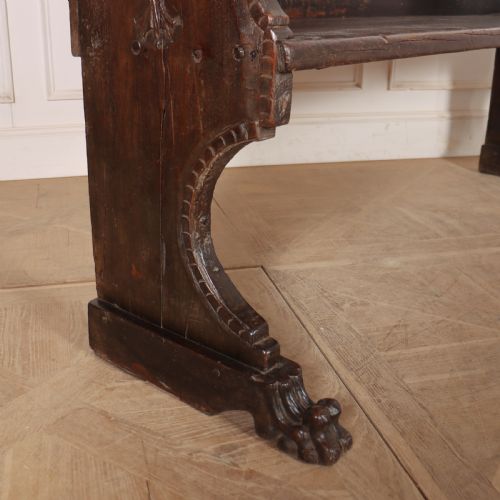 ITALIAN CARVED WALNUT BENCH - ADDITIONAL PHOTO 8