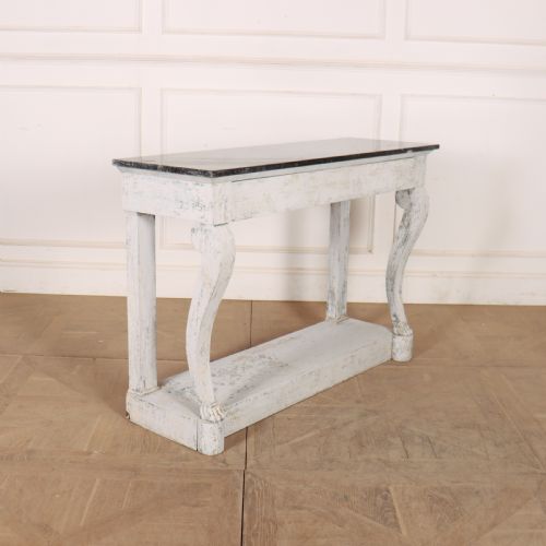 FRENCH MARBLE TOPPED CONSOLE TABLE - ADDITIONAL PHOTO 1
