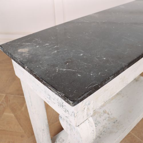 FRENCH MARBLE TOPPED CONSOLE TABLE - ADDITIONAL PHOTO 10