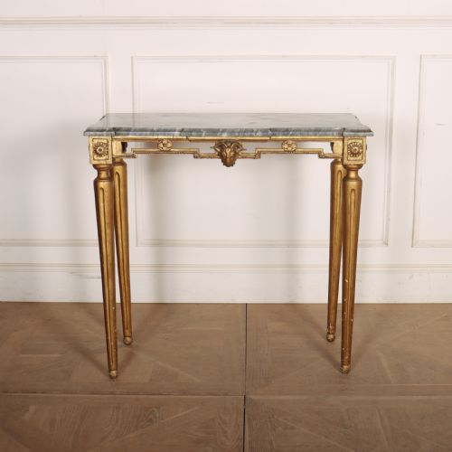 ENGLISH MARBLE TOPPED CONSOLE TABLE - ADDITIONAL PHOTO 1