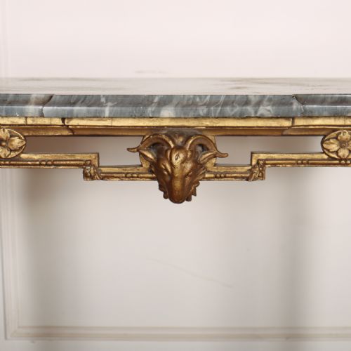 ENGLISH MARBLE TOPPED CONSOLE TABLE - ADDITIONAL PHOTO 5