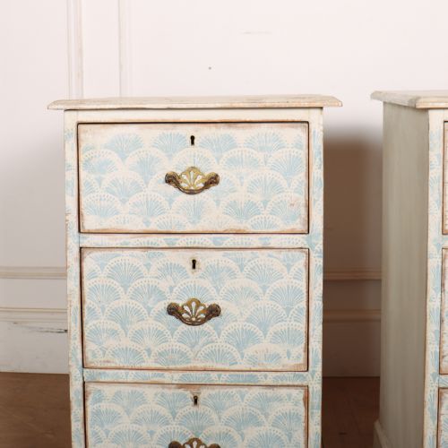PAIR OF ENGLISH DECORATED CHEST OF DRAWERS - ADDITIONAL PHOTO 1