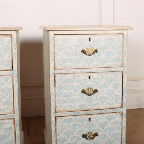 PAIR OF ENGLISH DECORATED CHEST OF DRAWERS - ADDITIONAL PHOTO 2