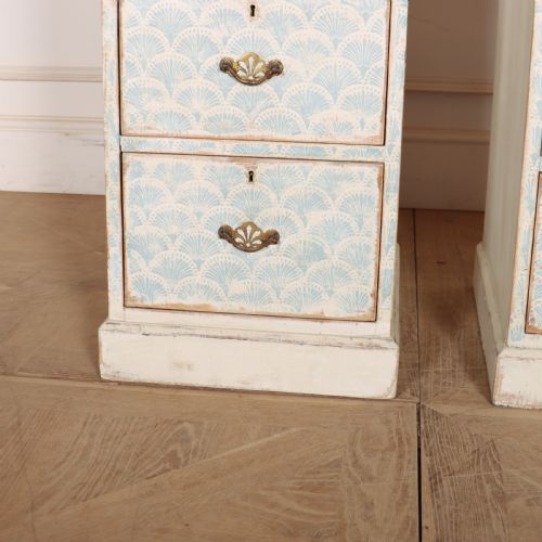 PAIR OF ENGLISH DECORATED CHEST OF DRAWERS - ADDITIONAL PHOTO 3