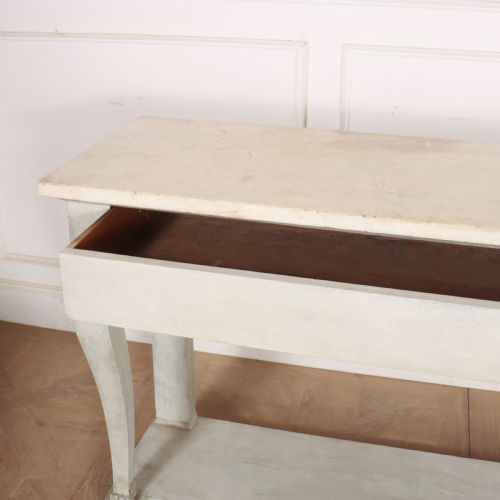 FRENCH MARBLE TOPPED CONSOLE TABLE - ADDITIONAL PHOTO 7