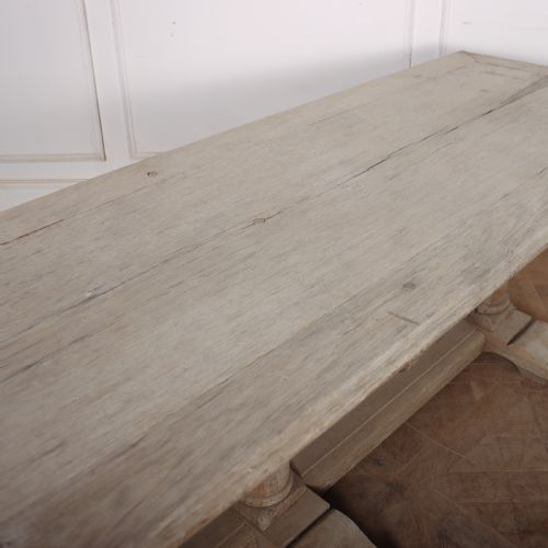 ITALIAN BLEACHED OAK TRESTLE TABLE - ADDITIONAL PHOTO 5