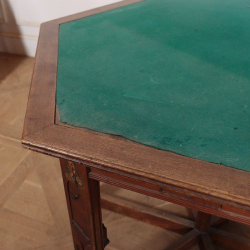 ARTS AND CRAFTS WALNUT CARDS TABLE - ADDITIONAL PHOTO 7