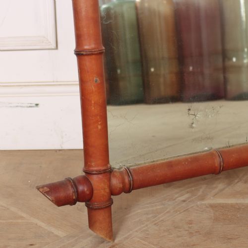 LARGE FRENCH FAUX BAMBOO MIRROR - ADDITIONAL PHOTO 4