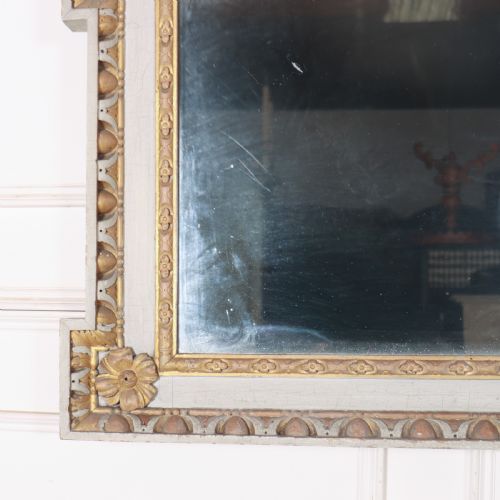 ENGLISH CARVED AND PAINTED OVERMANTLE MIRROR - ADDITIONAL PHOTO 3