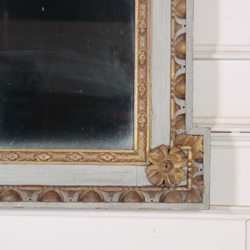 ENGLISH CARVED AND PAINTED OVERMANTLE MIRROR - ADDITIONAL PHOTO 7