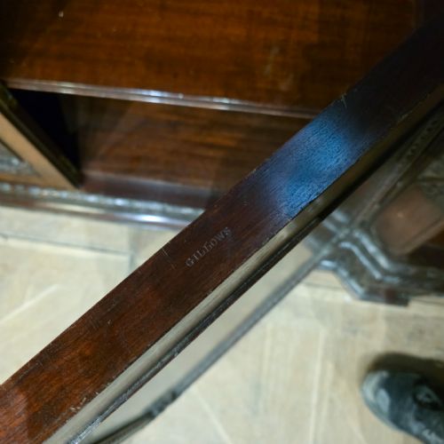 IMPRESSIVE GILLOWS CARVED MAHOGANY LIBRARY BOOKCASE - ADDITIONAL PHOTO 2