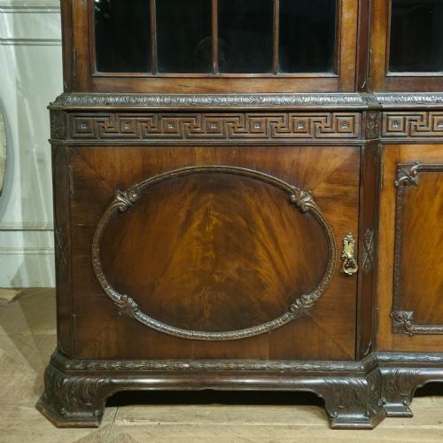 IMPRESSIVE GILLOWS CARVED MAHOGANY LIBRARY BOOKCASE - ADDITIONAL PHOTO 6