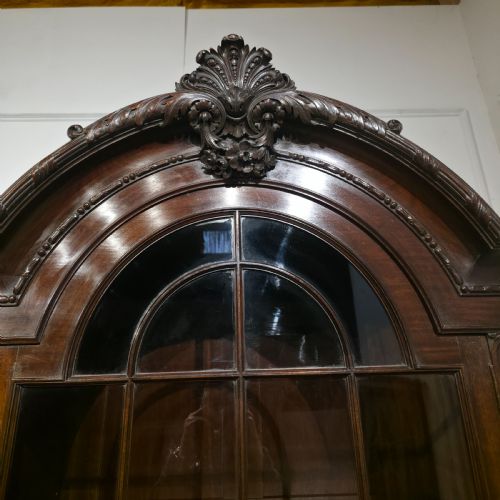 IMPRESSIVE GILLOWS CARVED MAHOGANY LIBRARY BOOKCASE - ADDITIONAL PHOTO 11