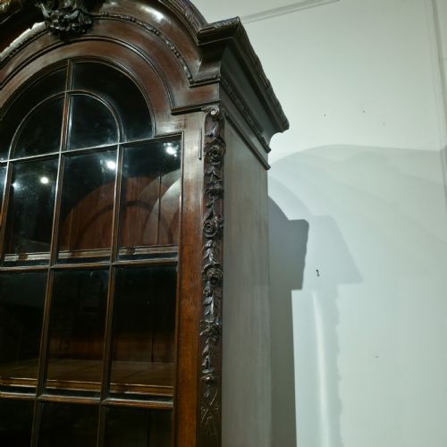 IMPRESSIVE GILLOWS CARVED MAHOGANY LIBRARY BOOKCASE - ADDITIONAL PHOTO 12