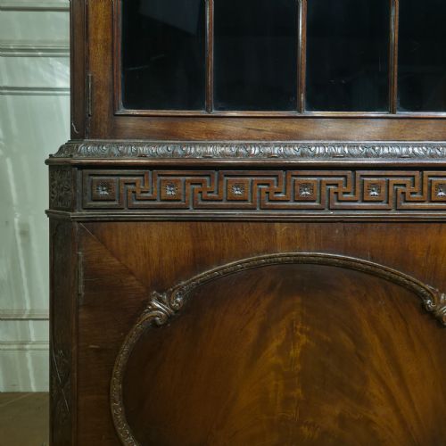 IMPRESSIVE GILLOWS CARVED MAHOGANY LIBRARY BOOKCASE - ADDITIONAL PHOTO 14