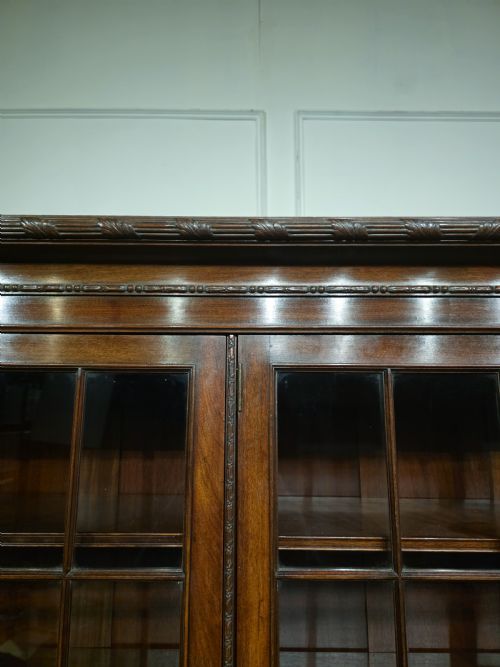 IMPRESSIVE GILLOWS CARVED MAHOGANY LIBRARY BOOKCASE - ADDITIONAL PHOTO 19